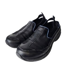 Skechers Womens Leather Slingback Comfort Black Tone-ups Sneaker Shoes Sz 8 RARE